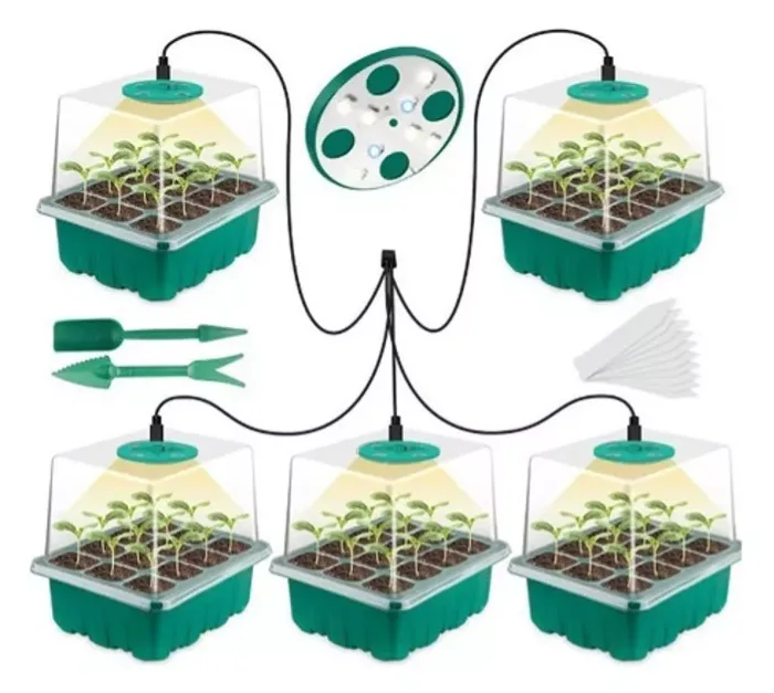 Estufa Germinação Propagator 12 Células Com Luz Led 10w Grow