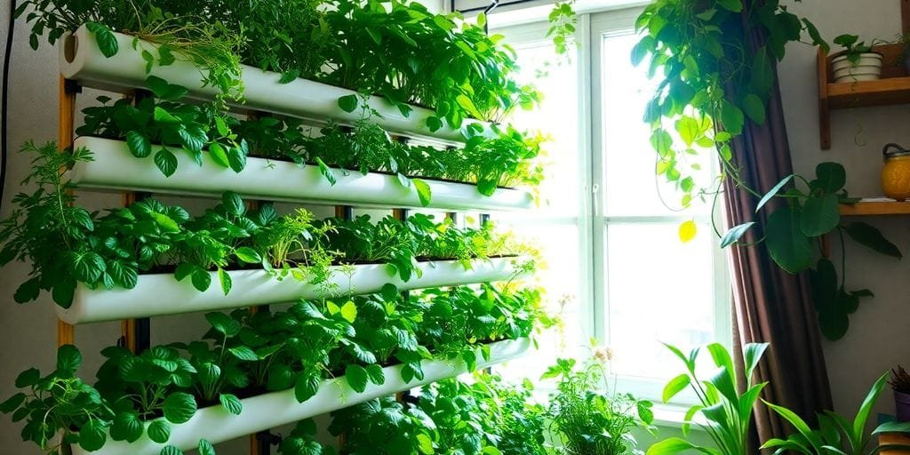 hidroponia vertical em apartamento