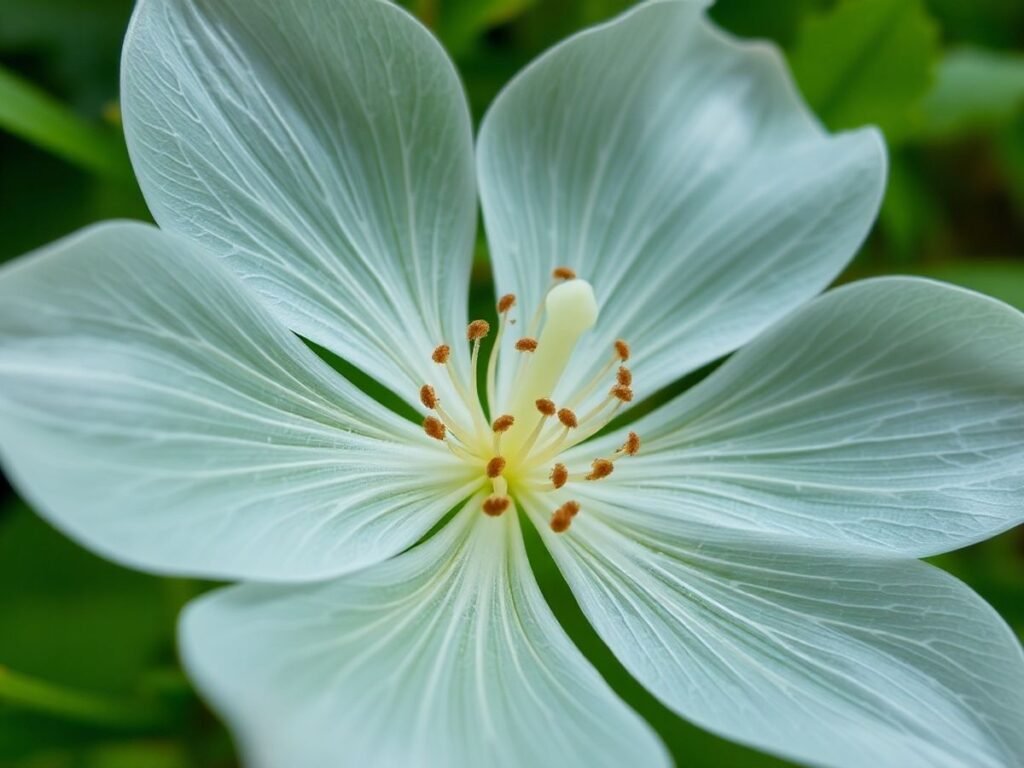 Flor esqueleto Diphylleia grayi
