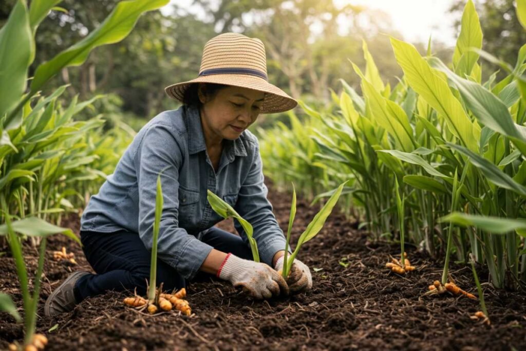 como plantar cúrcuma